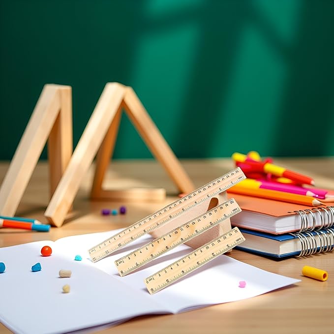 1Pc Wooden Rulers Measuring Tool School Supplies Straight Rulers Teacher Stationery 20cm Children Drawing Rulers Drafting Tools and Drafting Kits