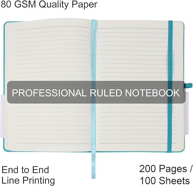 20 Pack Journals for Writing College Ruled Notebooks Journal in Bulk, Hardcover Notebooks (200Pages) for Note Talking, Lined Bullet Journals for Home School Office, 5.7"x8.4", Emerald