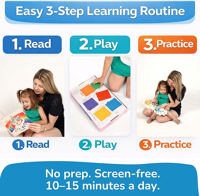 TOYVENTIVE Books, Toddler Flash Cards, and Puzzles – Educational Toys and Birthday Gifts for 1, 2, 3 Year Old Girl, Preschool Learning Activities and Games, Colors, Shapes, Letters, Numbers