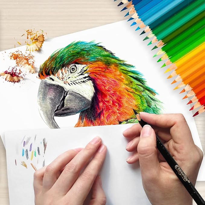 The Mega Deals Colored Pencils for Adults, 12 Vibrant & Smooth Color Pencils for Adult Coloring Books, Non-Toxic Coloring Pencil Set with Sharpener, Art Supplies for Teens & Adults (Gift Pack)