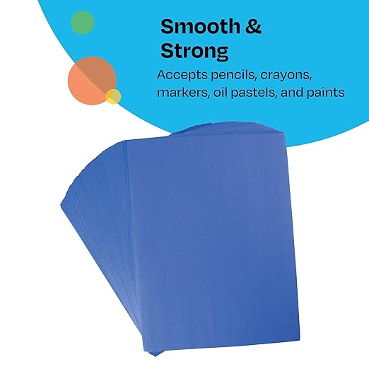Childcraft Construction Paper, 9 x 12 Inches, Blue, 500 Sheets