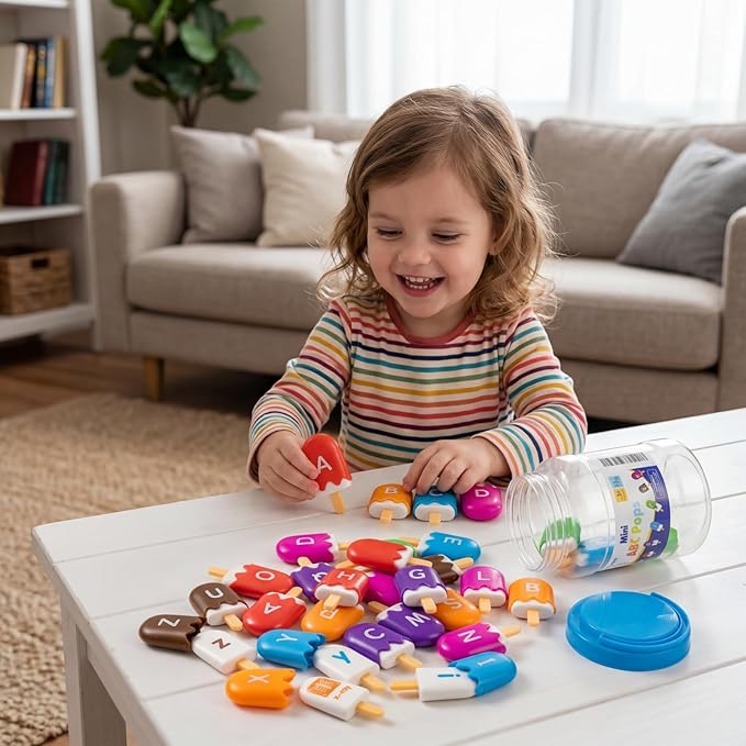 ABC Popsicles – Alphabet Learning Toys, Preschool Educational Toys for Classroom - Fun and Engaging Matching Game