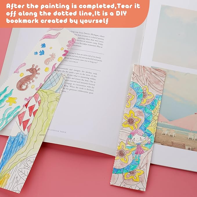 Cavnewt Paint with Water Coloring Book for Kids, Pocket Mess-Free Watercolor Painting Kit with Brush & Refill, Animal Forest Theme Travel Activity Toy,Easter Basket Stuffers Gifts for Kids