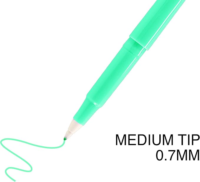 OPTIMUS 24-Color 0.7mm Felt Tip Pens - No Bleed, For Writing, Drawing, Journaling