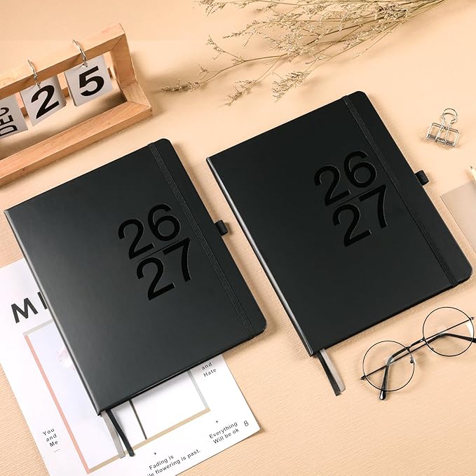 2026-2027 Planner - Weekly Monthly Planner 2026-2027, 8" x 10", JUL.2026 - JUN. 2027, Academic Calendar with Weekly Note Page, Hardcover, Pen Loop, Elastic Band, Inner Pocket