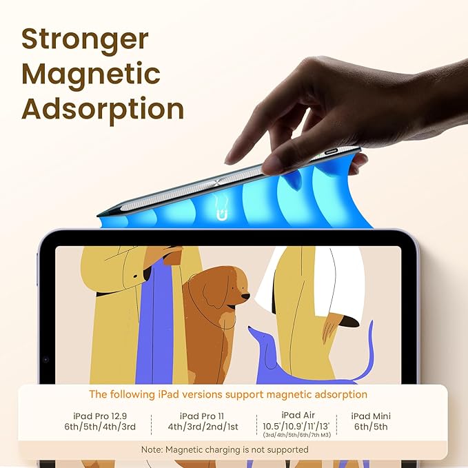 Hastraith Stylus Pen for iPad(2018-2026)-13 Mins Fast Charge with Tilt Sensitivity & Palm Rejection for iPad 11/10/9/8/7/6th Gen, Air 5/4/3/M4/M3/M2, Pro 13"/12.9"/11"/M4, Mini 7/6/5th, Metallic Blue