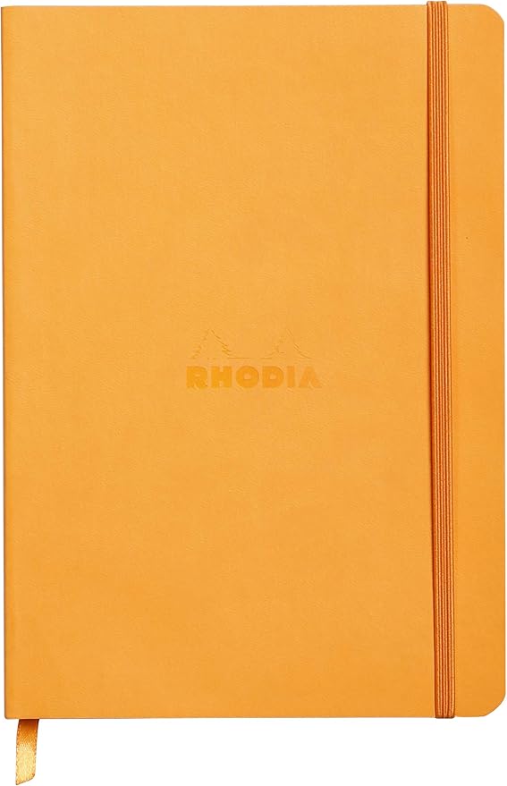 Rhodia Rhodiarama SoftCover Notebook - 80 Lined Sheets - 6 x 8 1/4 - Orange Cover