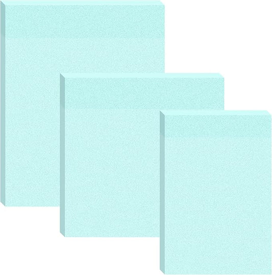 3 Pack Waterproof Sticky Notes, Transparent Sticky Notes, Glitter Sticky Notes Sets,3 Sizes: 2x2.99In,2.99x2.99In, 2.99x3.97 in for Home School Office (3, Green)