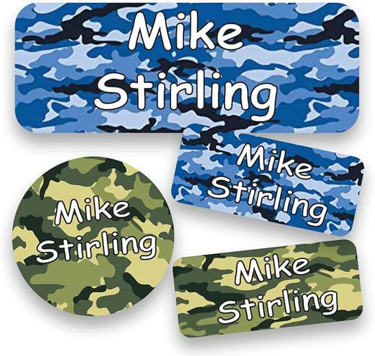 120-ct Personalized Waterproof Name Labels – 3-Line Custom Stick-On Tags for Daycare & Camp – Dishwasher-Safe, Cute Pastel Designs, Pre-Cut