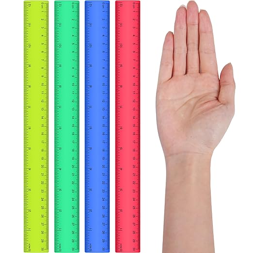 Zonon 30 Pcs Wooden Rulers Bulk 12 Inch Ruler for Classroom, Easy-to-Read with Inches and Metric, First Day of School Gift for Kids, School, Home, Office, Students, Teachers