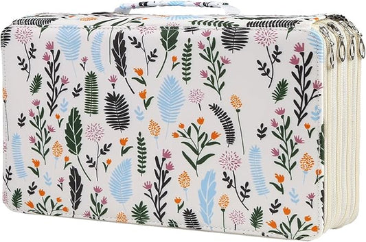 Portable Colored 300 Slots Pencil case Organizer with Printing Pattern for Watercolor Pens or Markers, Pencil Case Organizer for Artist