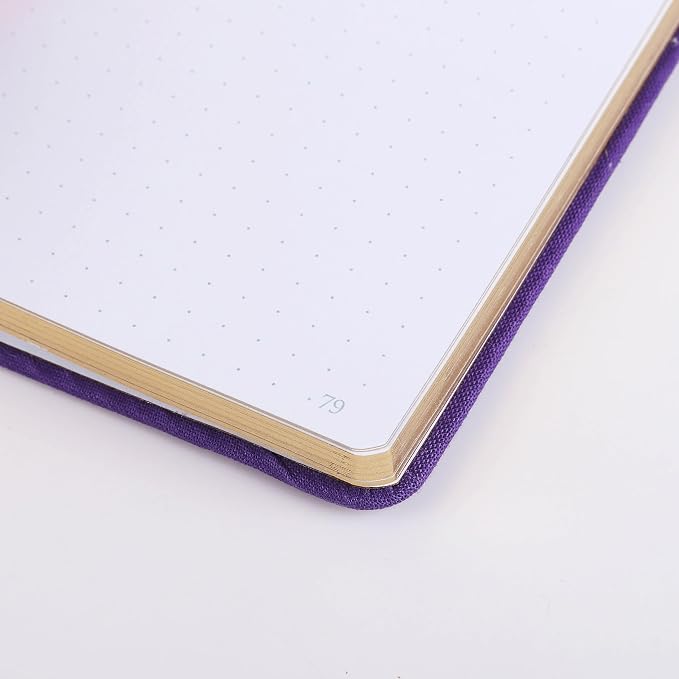 A5 Bullet Dotted Journal Notebook | 160gsm Thick Bleedproof Paper, Lay Flat Binding, 160 Numbered Pages | Hard Cover Dot Grid Notebook/Bullet Journals for Creatives & Professionals (Swan)