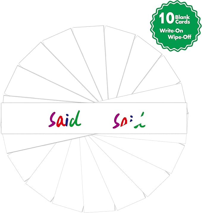Magnetic Pocket Chart with 10 Dry Erase Cards for Standards,Daily Schedule,Activities,Class demonstrations (Black)