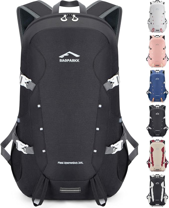 BAGPARKK 35L Ultra Lightweight Foldable Packable Hiking Backpack | Travel Backpack, Survival Whistle, Water-Resistant, Camping Daypack, Outdoor Sports, 0.88 pounds, Men & Women