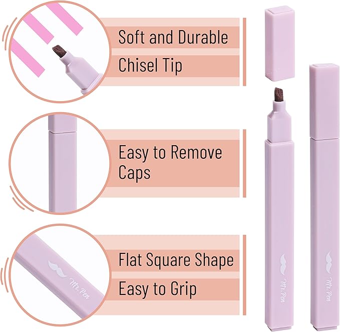 Mr. Pen- Aesthetic Highlighters and Ballpoint Pens No Bleed, 16 Pack, Pastel Colors, Bible Highlighters and Pens No Bleed, Fast Dry and No Smear for Bible Journaling, Planner, School Supplies