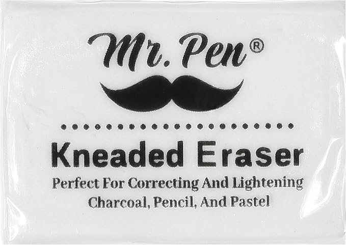 Mr. Pen- Kneaded Eraser, 12 Pack, White Kneaded Erasers for Artists, Art Eraser, Kneadable Erasers Bulk