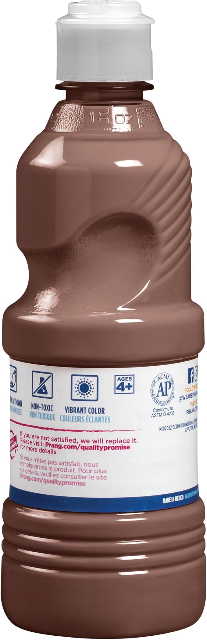 Prang Ready-to-Use Tempera Paint, Brown, 16 Oz., 1 Count