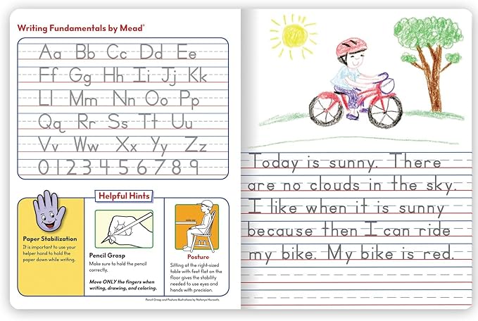 Mead Primary Composition Book, Primary Ruled Journal, Grades K-2, 7-1/2" x 9-3/4", 100 Sheets per Comp Book, Colors Will Vary, 12 Pack (610054-ECM)