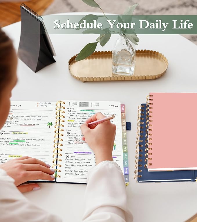 Academic Planner 2026-2027, Hardcover Weekly and Monthly Calendar Planner from July 2026 - June 2027, Daily Agenda Planners with Tabs, College School Organizer for Student Teacher, A5 (6.1" x 8.2"), Colorful Tree