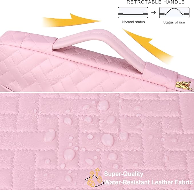 Lacdo 360° Protective Laptop Sleeve Case for 13 inch New MacBook Air M5 A3449 (2026), M4 A3240 2025, M3 A3113, M2 A2681, M1 A2337 A2179 A1932 | 13 inch MacBook Neo A18 Pro A3404 (2026), Sakura Pink