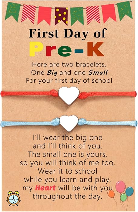 UNGENT THEM Big & Small Heart Bracelets Back to School Gifts for Girls