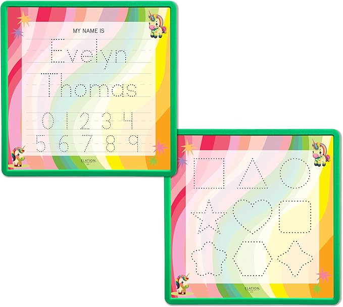 Kid's Name Tracing Board | Dry Erase Letter Tracing | Reusable Writing Practice Board | Personalized | Baby Unicorn Theme
