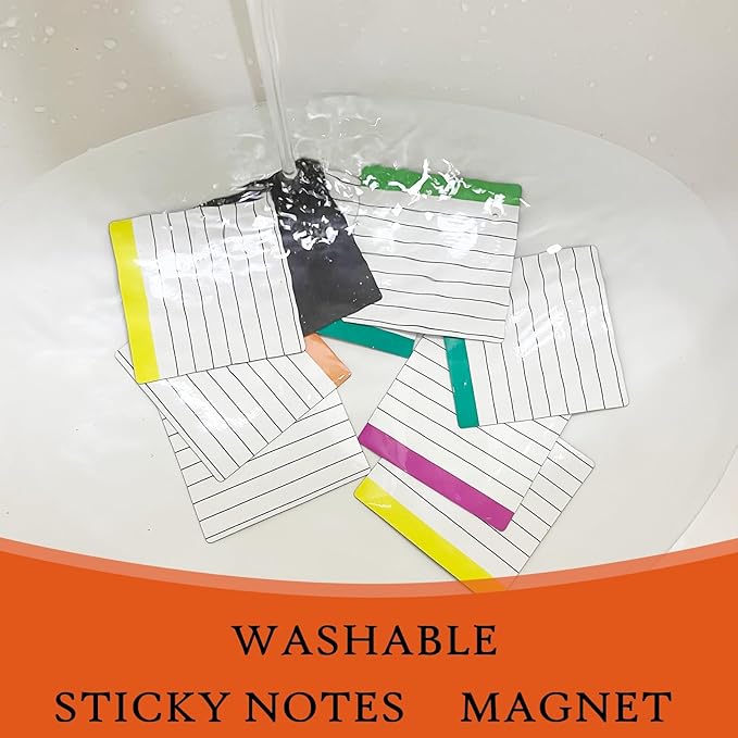Dry Erase Magnetic Sheets 3x3 with Ruled Lined,Form Good Handwriting,Small Square Magnetic Stickers 36 Pieces
