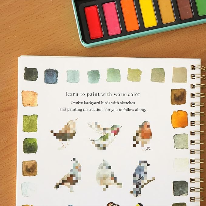 Watercolor Workbook for Adults & Beginners: 12-Color Set with Brush (starfish-a1)