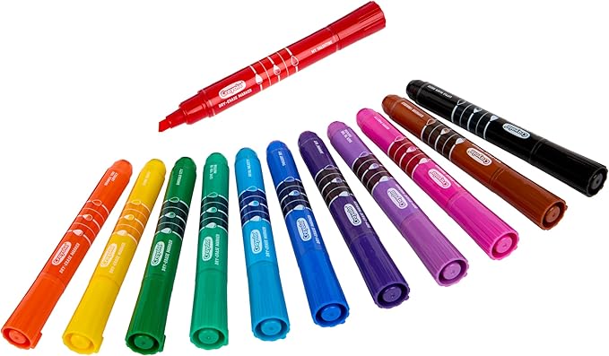 Crayola Take Note Dry Erase Markers for School (12ct) Essential Easter Basket Stuffers, Chisel Tip Whiteboard Markers, Spring Craft Supplies for Teachers, Low Odor (Pack of 2)