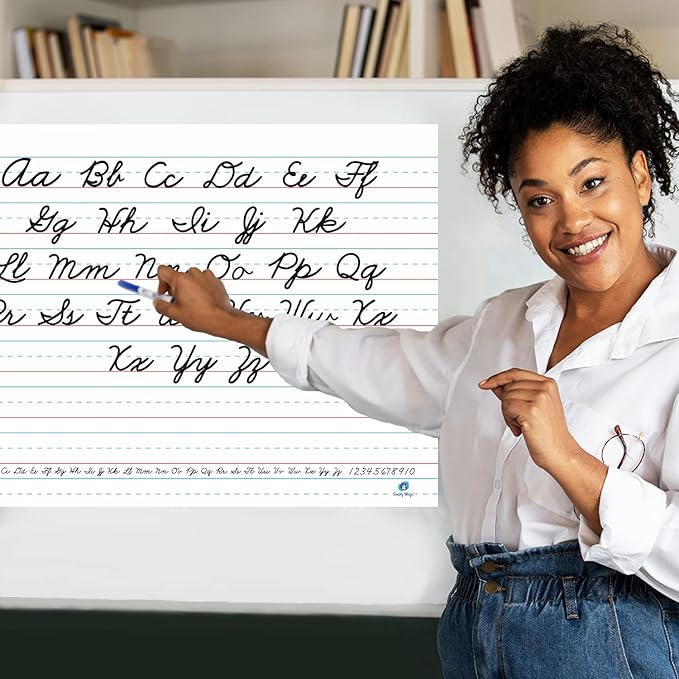Jumbo Magnetic Handwriting Paper - Large Magnetic Lined Paper for Whiteboard, Primary Dry Erase Notebook Poster, Giant Early Writing Page, Classroom Resources for Teachers Simply Magic - 23" x 18"