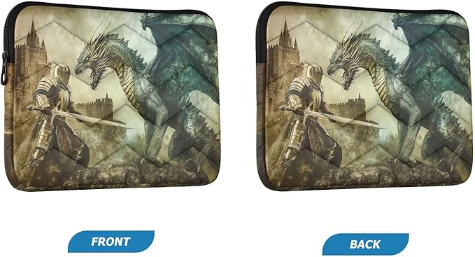 Dragon Knight Quilted Laptop Bag Slim Portable Protective Case with Smooth Zipper, Fits MacBook and 13-16 Inch Laptops, Perfect for Work School and Business Trips