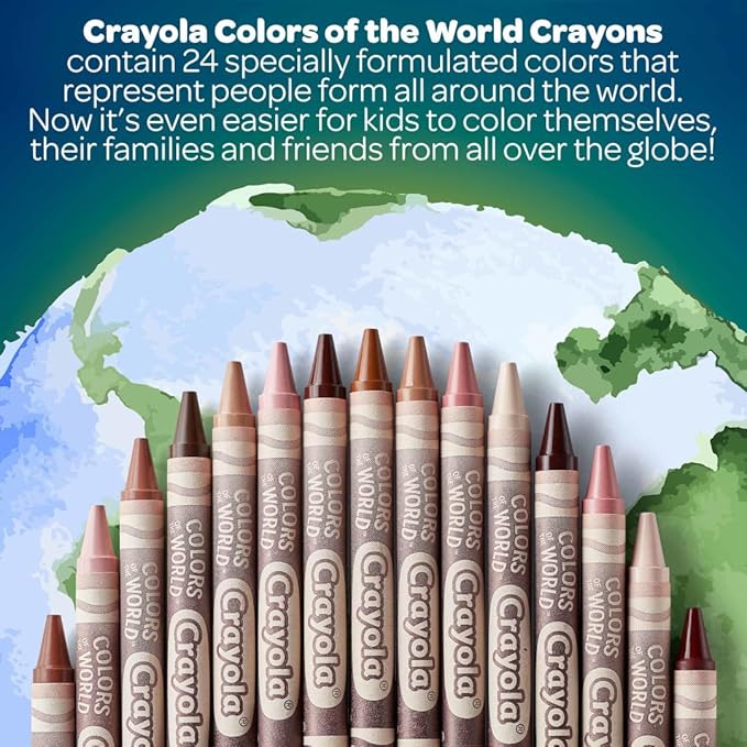 Crayola Colors of The World Bulk Crayon Classpack (480ct), 24 Colors, Kindergarten & Elementary Classroom Must Haves, School Supplies for Teachers, Ages 3+