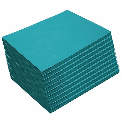 Colorations 9" x 12" Mediumweight Turquoise Construction Paper - 500 Sheets, Bulk Pack Art Paper, Arts and Crafts, School Supplies, Drawing, Coloring, Painting, 3D Art Paper