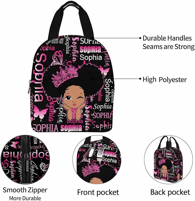 M YESCUSTOM Custom Name School Backpack for Girls Kids Boys Personalized Bookbag for Girls Elementary Kindergarten School Bag with Insulated Lunch Tote Little Kid Toddler Backpack