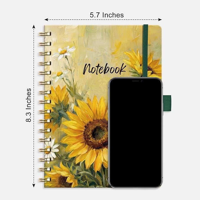 AHGXG Spiral Journal Notebook, 160 Lined Pages, A5 Size (5.7'' x 8.3'')