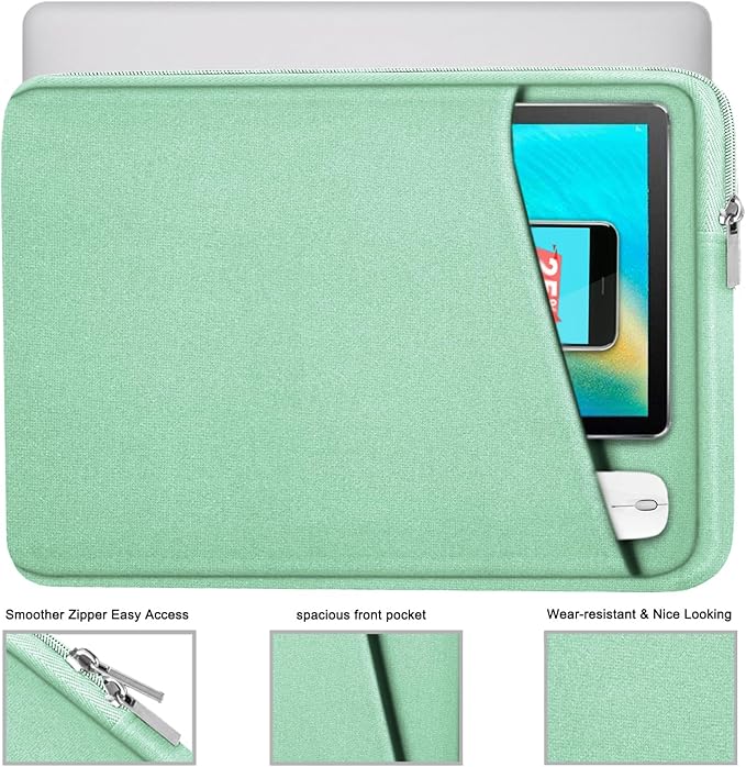 Askuko Laptop Case 14 inch, Shockproof Protective Computer Cover, Durable Carrying Bag Laptop Sleeve Compatible with 14"" MacBook Air/Pro HP Asus Lenovo Notebook, Light Blue
