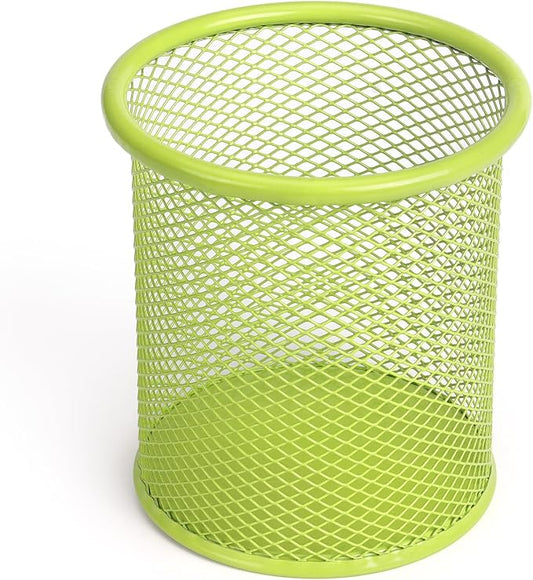 Tamaki Pen Holder Cup for Desk, Wire Mesh Pencil Cup Holder, Green | Pen Cup for Desk Office Pen Organizer
