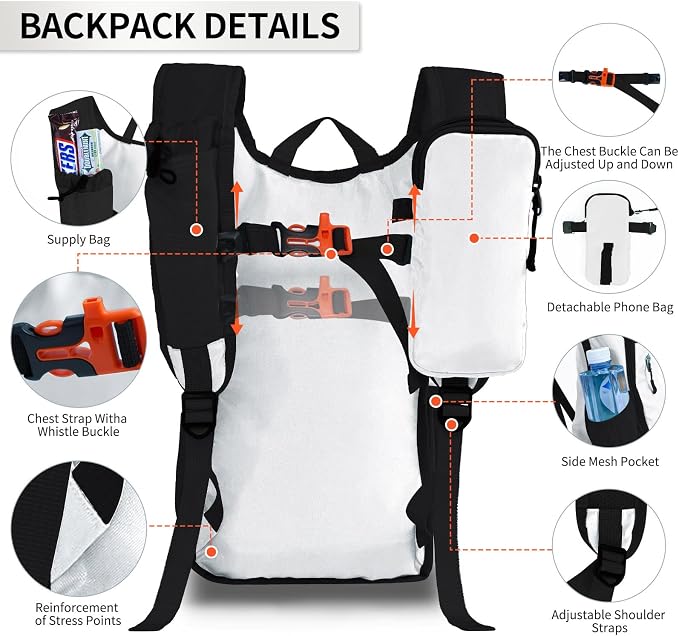 Small Hiking Backpack Packable Lightweight for Women Men | 10L/15L, Hiking Daypack, Foldable, Water Resistan, Ultralight, with Phone Pocket, Travel, Outdoor, Walking