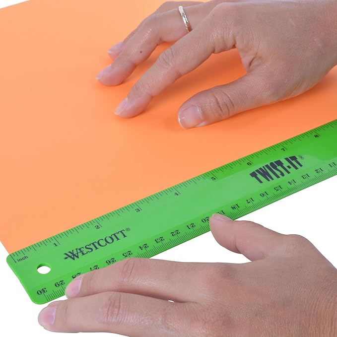 Westcott 12" Twist It Flexible Ruler, Assorted Colors