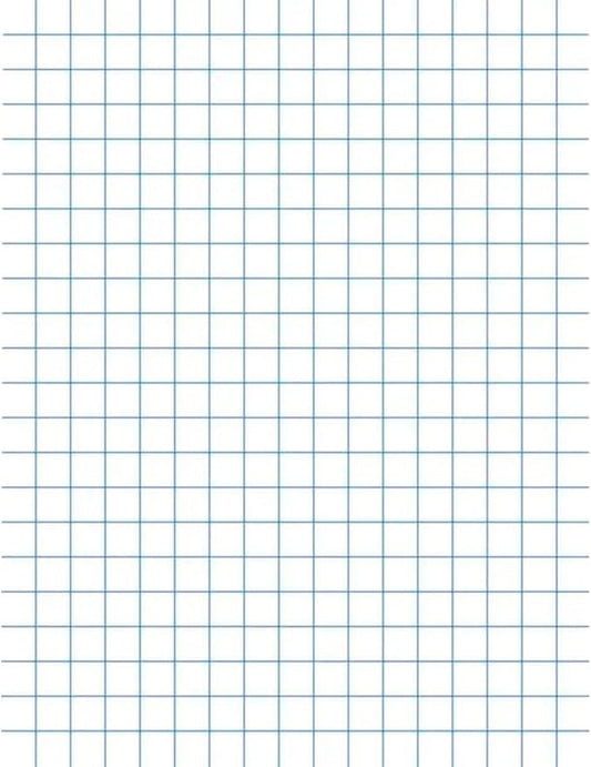 School Smart Graph Paper, 8-1/2 x 11 Inches, 1/4 Inch Rule, White, 500 Sheets