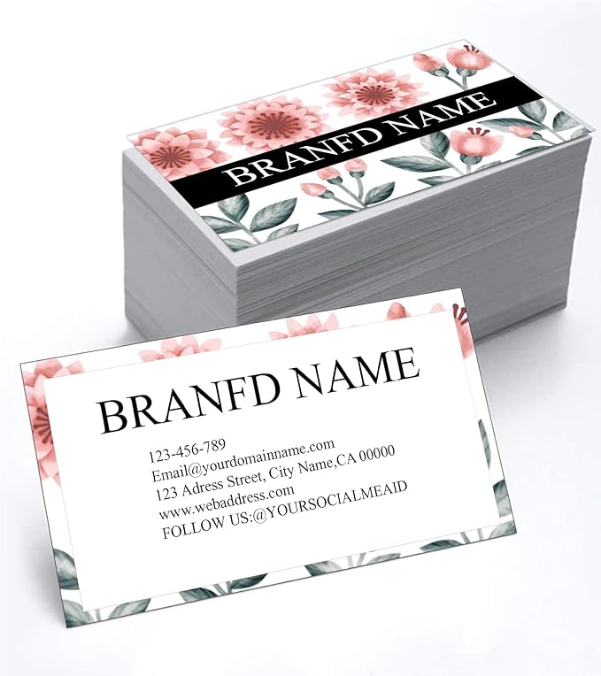 Custom Business Premium Cards 200 PCS, 3.5x2 inches Customizable Design with Luxurious Soft Texture All Business Designs 500 cards No Additional Charge