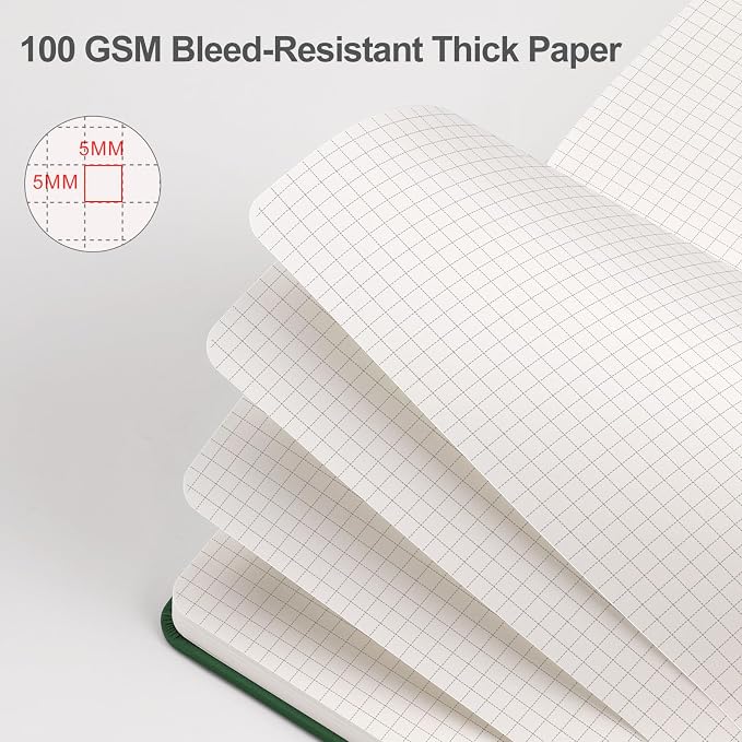 EMSHOI Graph Grid Journal Notebook, 192 Pages, A5 Size (5.7'' x 8.3'')