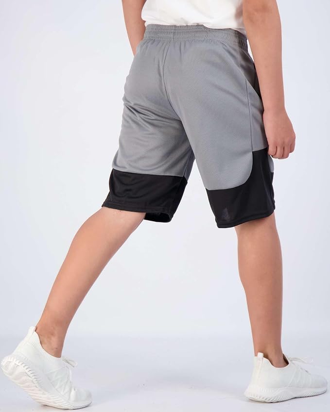 Real Essentials 5 Pack: Boys' Mesh Basketball Athletic Shorts with Pockets – Teen Kids Youth Quick Dry Soccer Running Gym