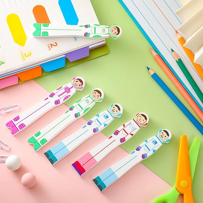 Junkin 32 Pcs Writing Tools Spacers for Writing Handwriting Spacer Tool Classroom Management Tools for Students to Learn Proper Word Spacing (Spaceman)