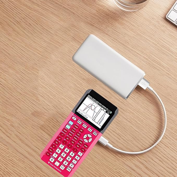(2 Pack) Mini USB Charger and Data Cable for Texas Instruments Calculators TI-84 Plus CE Graphing Calculator, TI-Nspire CX/CX CAS, TI-84 Plus CE Color/C Silver, TI 89 Titanium (White)