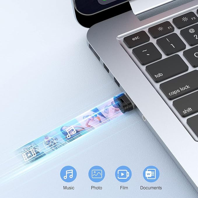 K&ZZ 32GB Ultra Slim Flash Drive 5 Pack 32 GB Mini USB Flash Drives with Portable Lanyard 32G Small Memory Stick USB Drive Thumb Drives, Black