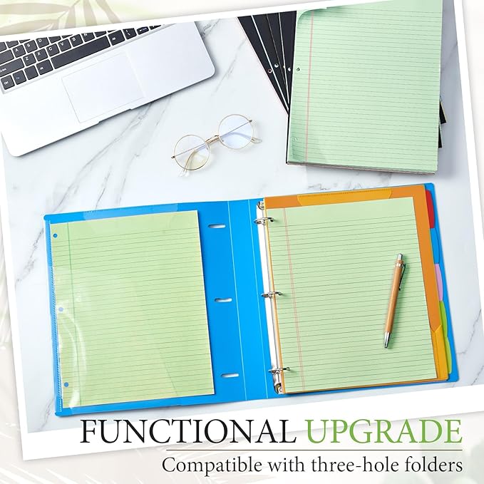 MotiMind 3 Pack 8.5" x 11" Top Spiral Notebook with 3 Hole Punched Green Legal Pads College Ruled Notepad 50 Sheets Hard Cardboard Paper Wirebound Notepad for Office School Business