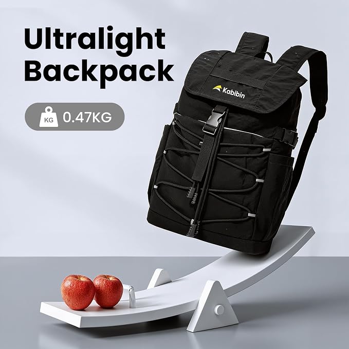 Travel Backpack for Women Men, Basics Bag fits 16'' Laptop | Outdoor Lightweight Waterproof Drawstring Nylon Casual Daypack Walking Hiking