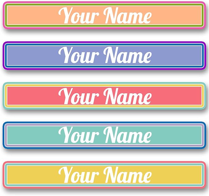 100 Pcs Personalized Labels for Kids School Supplies Waterproof, Custom Name Stickers Kids Labels for Travel, Daycare, Stationery
