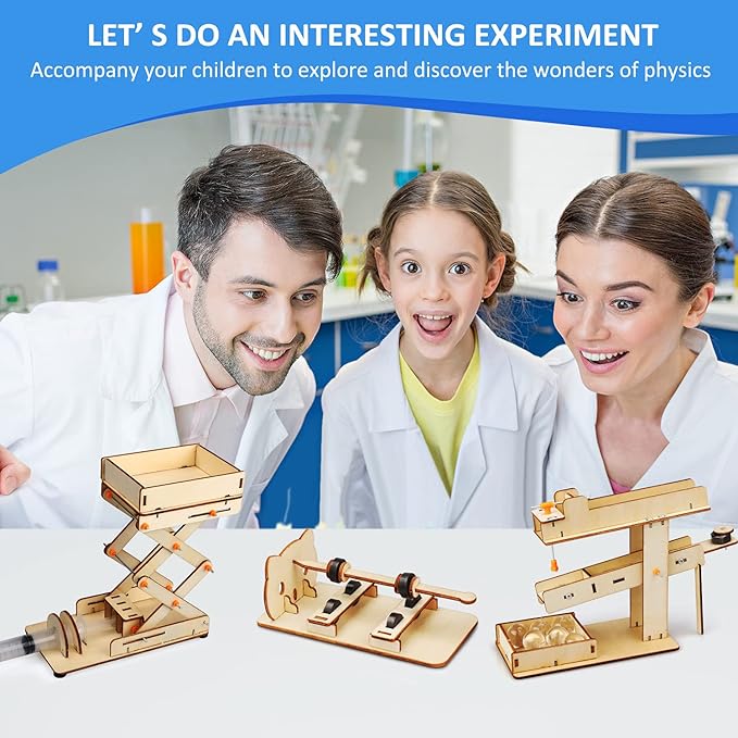 Poraxy 7 Sets Model Car Kits for Boys 8-12, STEM Kits for Kids Age 8-12, Science Toys for Kids Age 5-7, Birthday Gifts 7 8 9 10 11 12 13 Yr Old Boys Girls Wood Building Crafts Kits 6-8